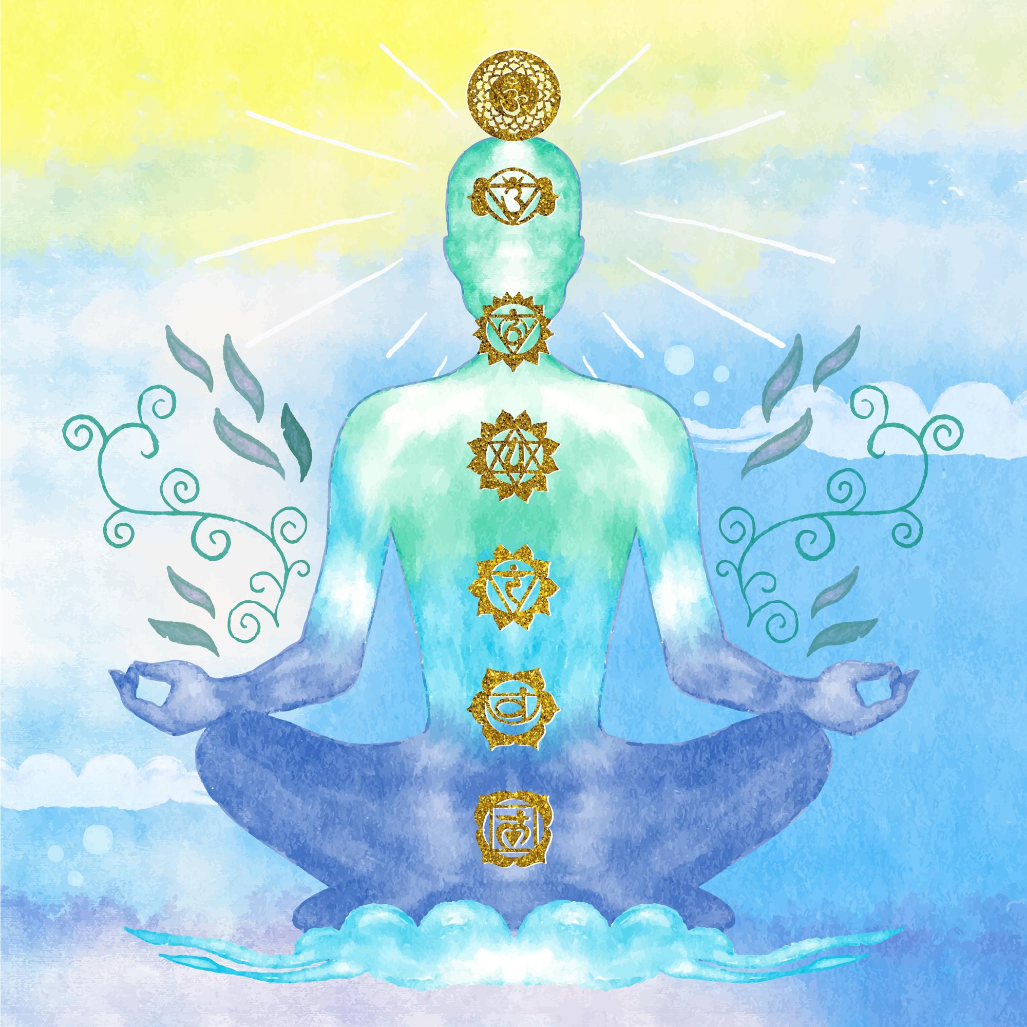 Seven Chakras of Human Body representing Quantum Healing